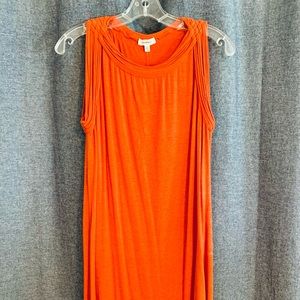 Coral Grecian inspired tank dress